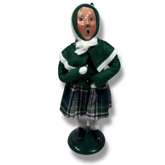 Vintage Byers Choice Carolers Girl Doll Figurine 10" Christmas Limited 8/100 - Picture 1 of 8